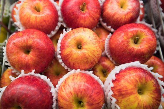 Close-up of red royal gala apples