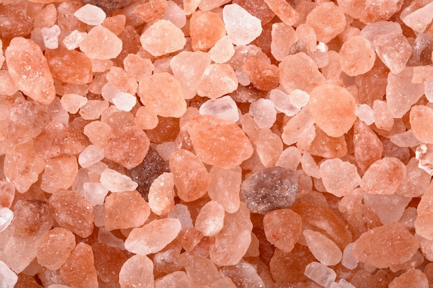 Close up red salt on background texture