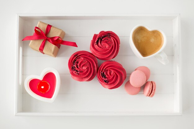 закрытие красных сладостей на День святого Валентина