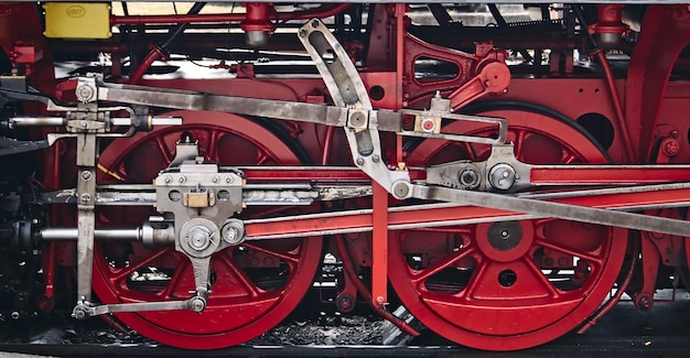 Photo close-up of red train