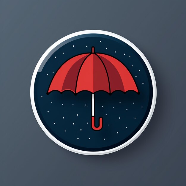 Photo a close up of a red umbrella on a dark background generative ai