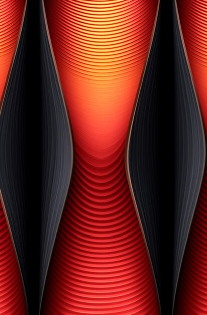 A close up of a red vase with a black background generative ai