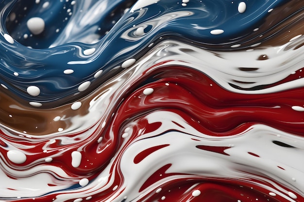 A close up of a red, white and blue paint with the word usa on it.