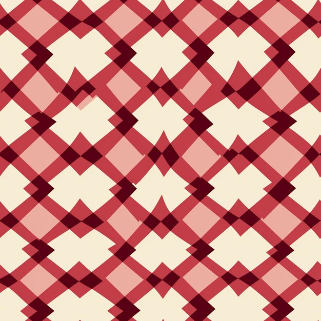 Photo a close up of a red and white checkered pattern generative ai