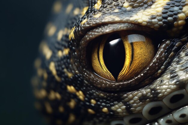 Close up of a reptile's eye