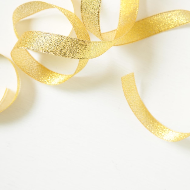 Close-up of ribbon on white background