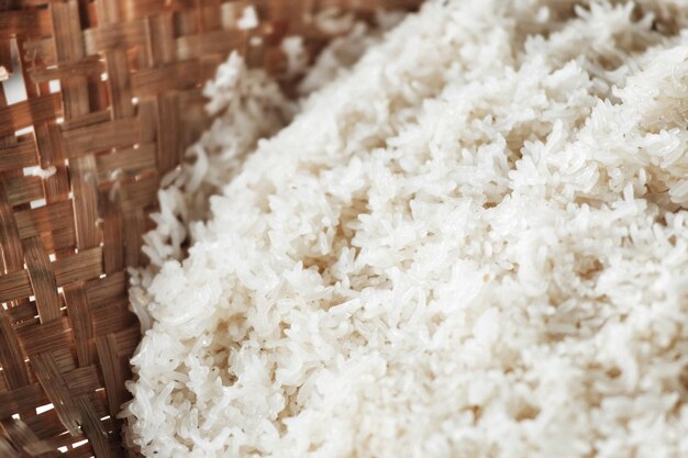 Photo close-up of rice