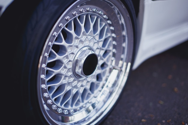 Close up of rims car alloy wheel Sport wheels