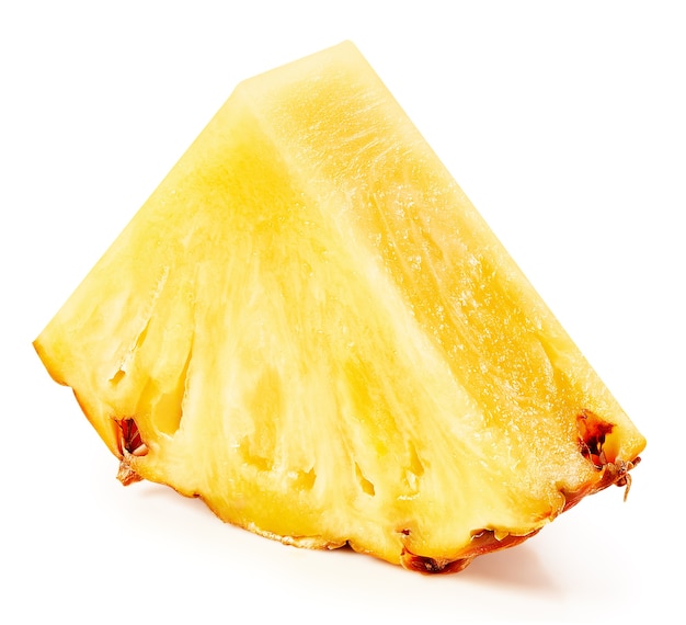 Close up on ripe and juicy pineapple isolated