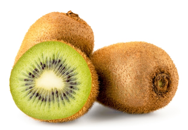 Close up ripe kiwi in studio