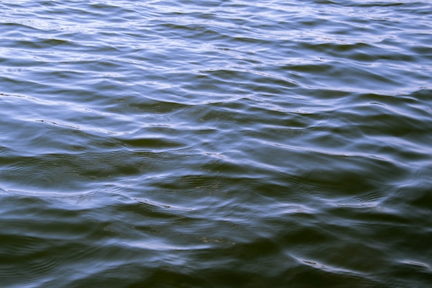 Close-up of ripples on the surface of the river