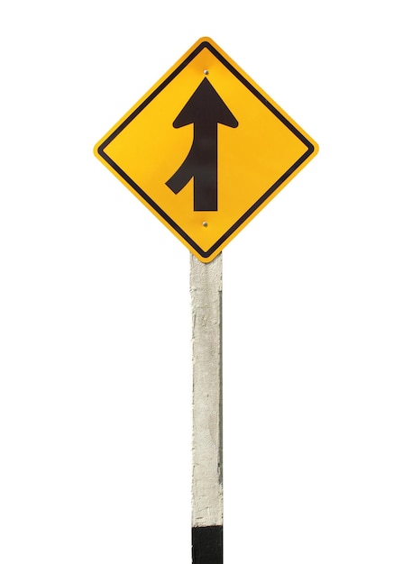 Photo close-up of road sign against white background