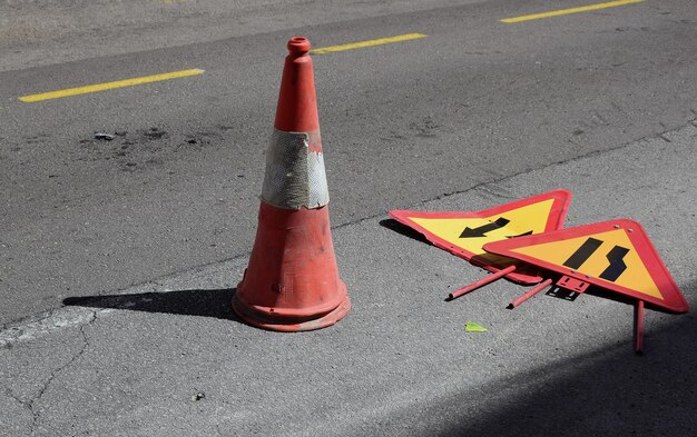 Photo close-up of road sign