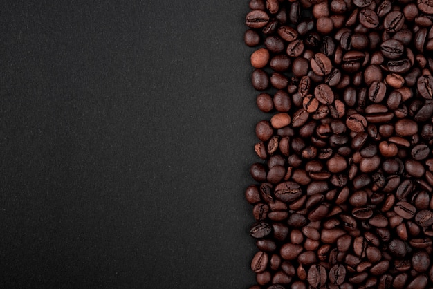 Photo close-up roasted coffee beans