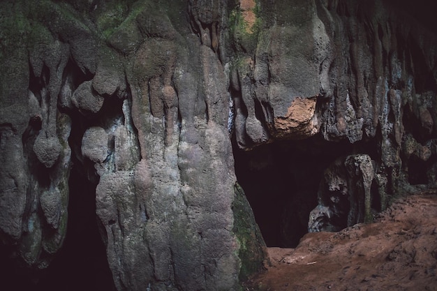 Photo close-up of rock formation in cave