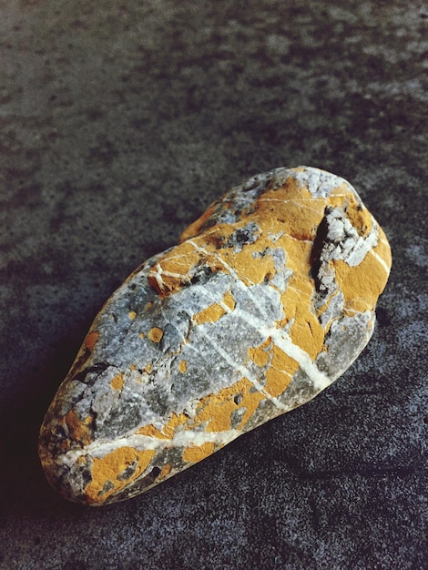 close up of rock on table