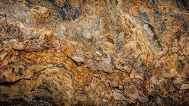 A close up of a rock with a brown and tan pattern.