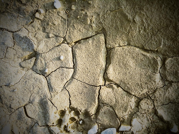 Foto un primo piano di una roccia con una crepa