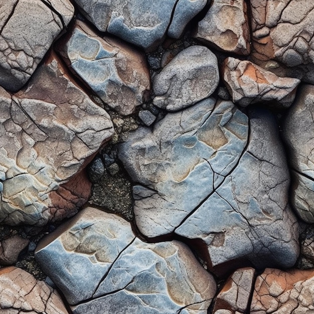 a close up of a rock with a heart shaped pattern on it generative ai