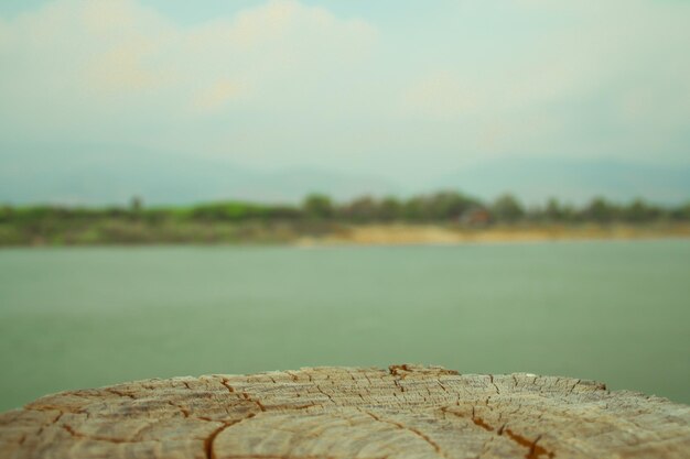 Photo close-up of rocks by lake against sky