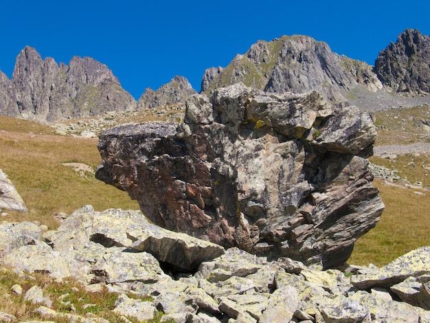 Close-up of rocks on mountain