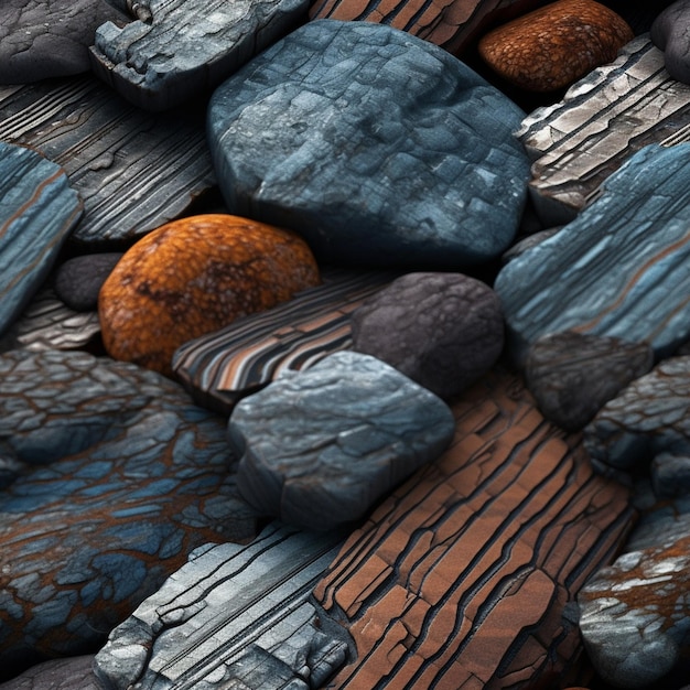 A close up of rocks with the word rock on it