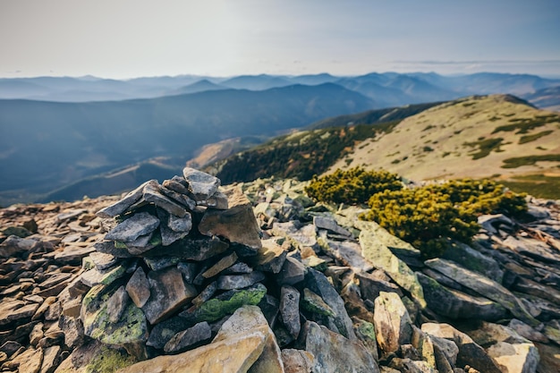 A close up rocky mountain