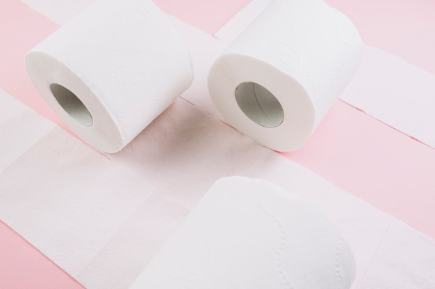 Close-up rolls of tissue paper