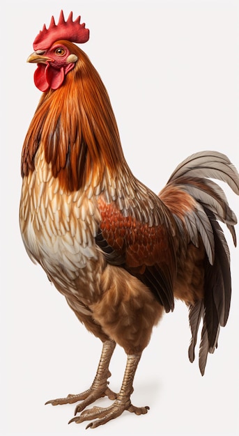 a close up of a rooster
