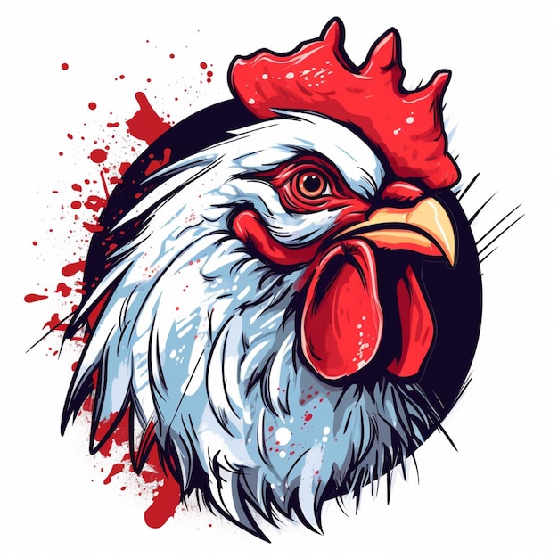 chicken gun tattoo sticker illustration Halloween scary creepy horror crazy  devil 30036110 Stock Photo at Vecteezy