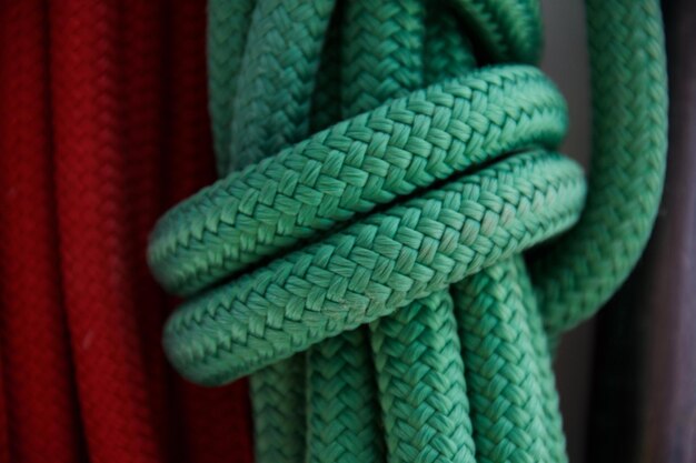 Close-up of rope tied