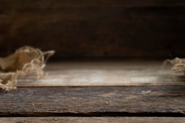 Photo close-up of rope on wooden table