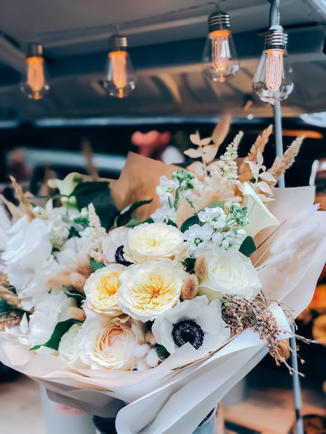 Photo close-up of rose bouquet