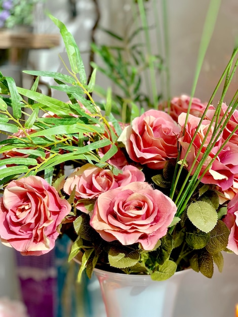 Photo close-up of rose bouquet