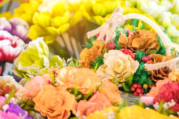 Close-up of rose bouquet