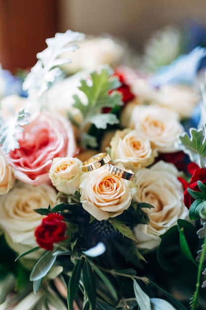 Foto close-up di un bouquet di rose