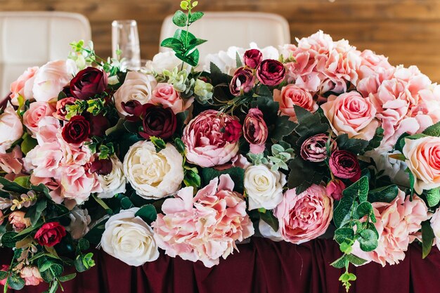 Photo close-up of rose bouquet