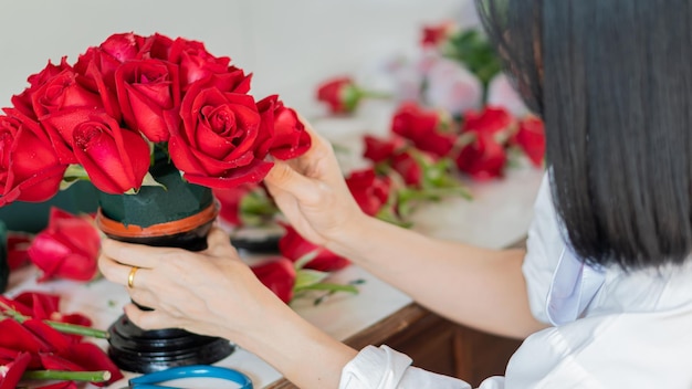 Close-up of rose bouquet