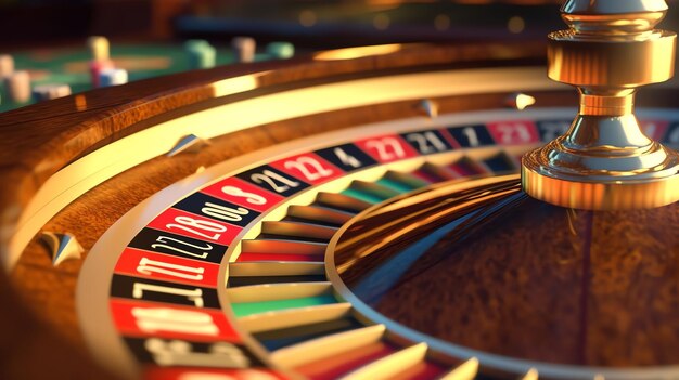 Photo a close up of a roulette wheel