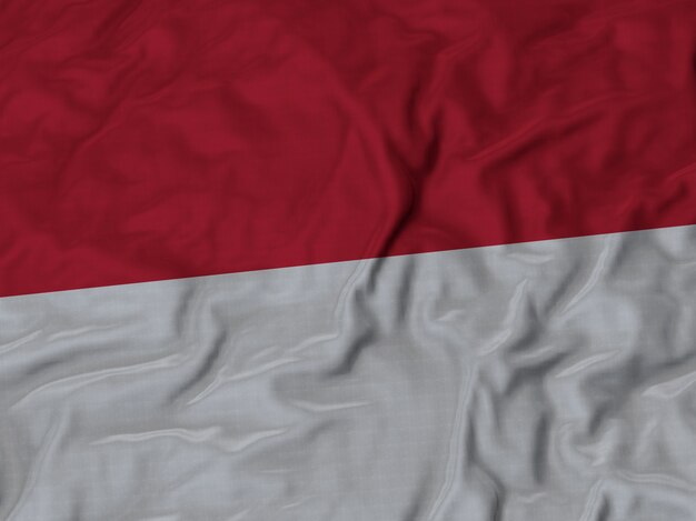 Close up of Ruffled Monaco flag