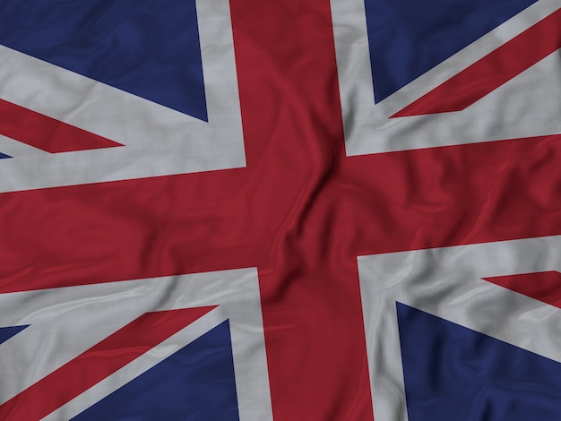 Close up of Ruffled United Kingdom flag