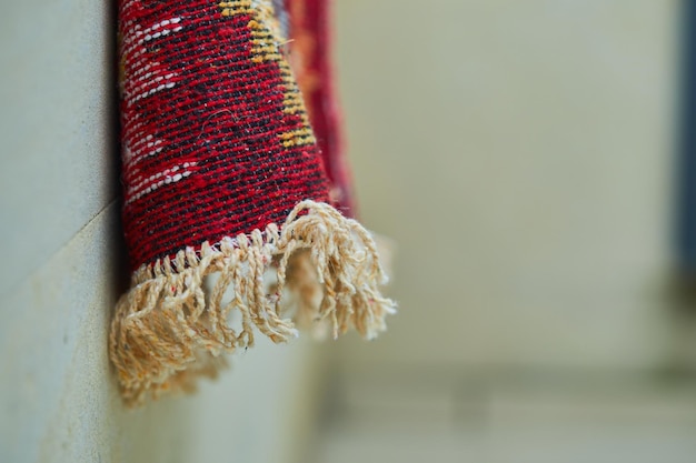 Photo close-up of rug on flooring