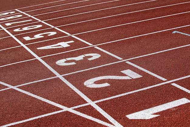 Photo close-up of running track