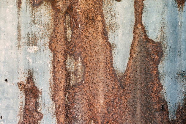 Close - up of the rust on zinc