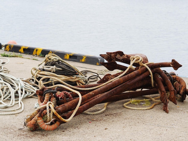 Close-up of rusty bicycle