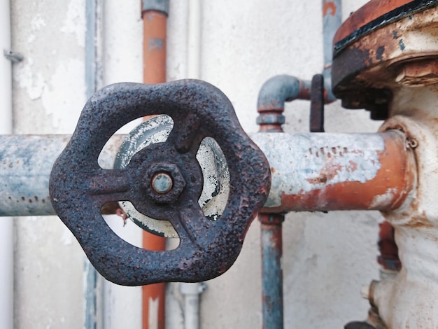 Photo close-up of rusty machine part