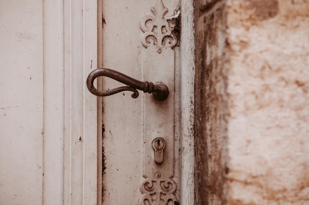 Close-up of rusty metal door