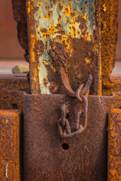 Photo close-up of rusty metal