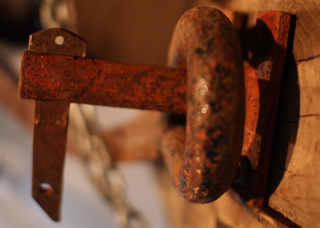 Photo close-up of rusty metal