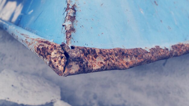 Photo close-up of rusty metal